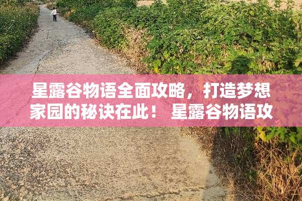 星露谷物语全面攻略，打造***园的秘诀在此！ 星露谷物语攻略大全