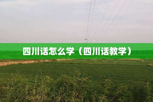 四川话怎么学（四川话教学）