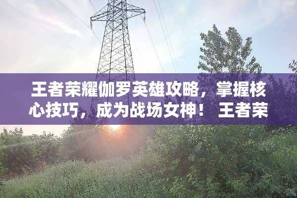 王者荣耀伽罗英雄攻略，掌握核心技巧，成为战场女神！ 王者荣耀伽罗攻略