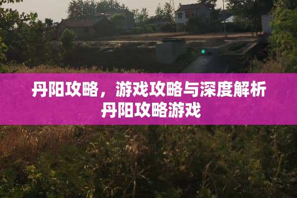 丹阳攻略，游戏攻略与深度解析 丹阳攻略游戏