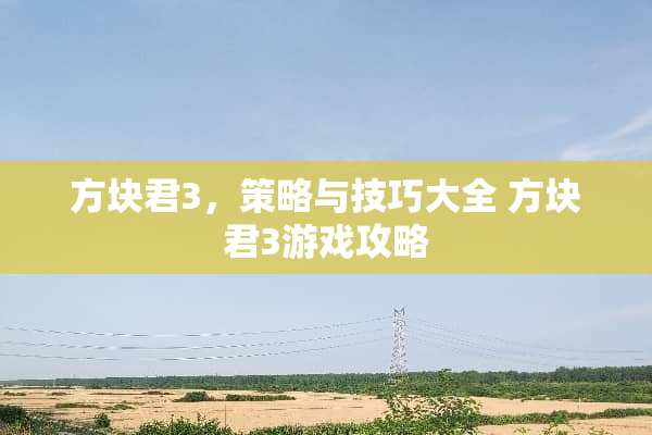 方块君3，策略与技巧大全 方块君3游戏攻略