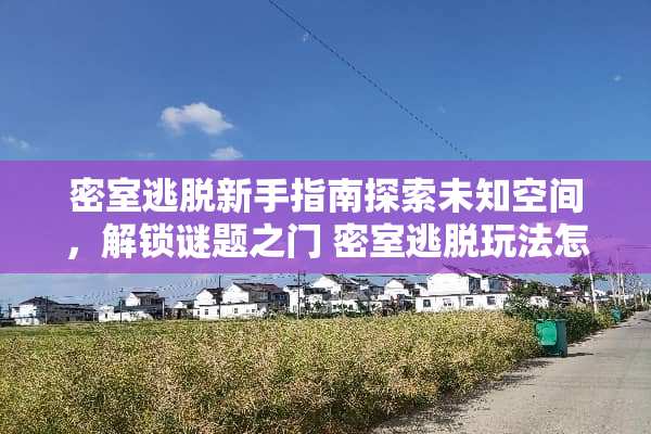 密室逃脱新手指南探索未知空间，解锁谜题之门 密室逃脱玩法怎么玩