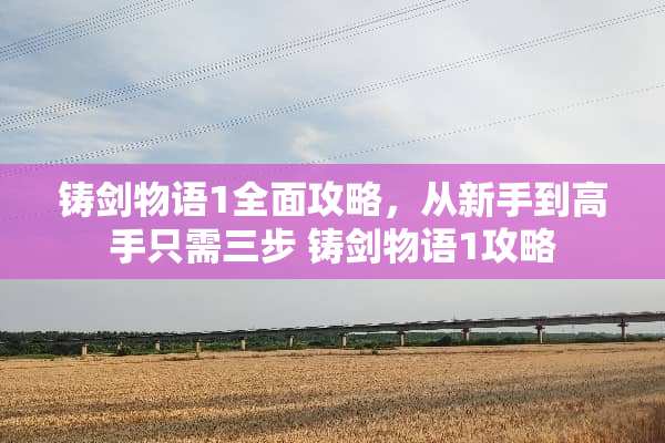 铸剑物语1全面攻略，从新手到高手只需三步 铸剑物语1攻略