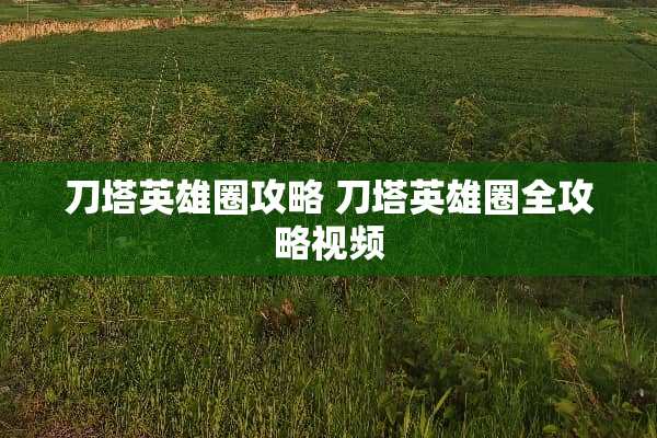 刀塔英雄圈攻略 刀塔英雄圈全攻略视频 刀塔英雄圈攻略 刀塔英雄圈全攻略视频