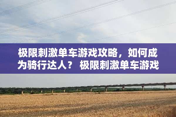极限**单车游戏攻略，如何成为骑行达人？ 极限**单车游戏攻略