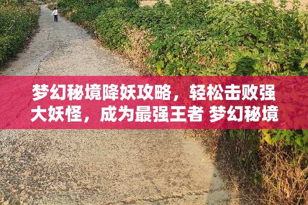 梦幻秘境降妖攻略，轻松击败强大妖怪，成为最强王者 梦幻秘境降妖攻略