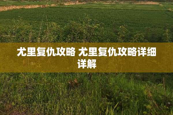 尤里复仇攻略 尤里复仇攻略详细详解
