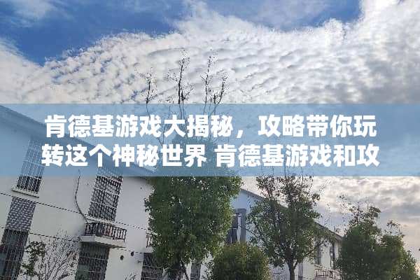 肯德基游戏大揭秘，攻略带你玩转这个神秘世界 肯德基游戏和攻略