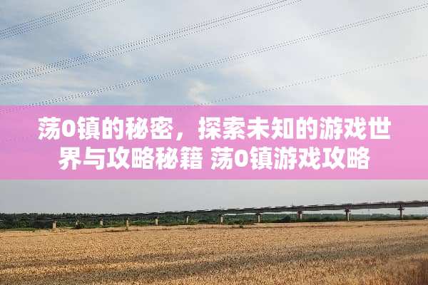 荡0镇的秘密，探索未知的游戏世界与攻略秘籍 荡0镇游戏攻略