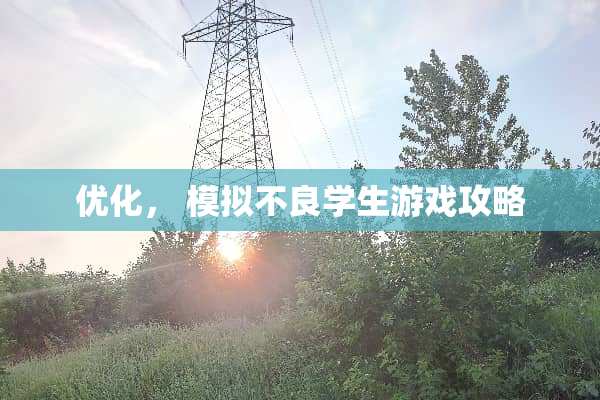 优化， 模拟**学生游戏攻略