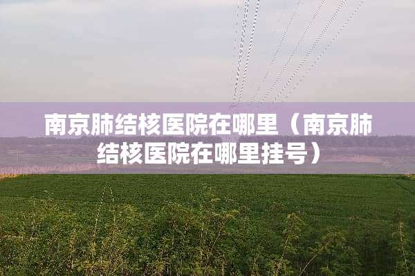 南京肺结核医院在哪里（南京肺结核医院在哪里挂号）