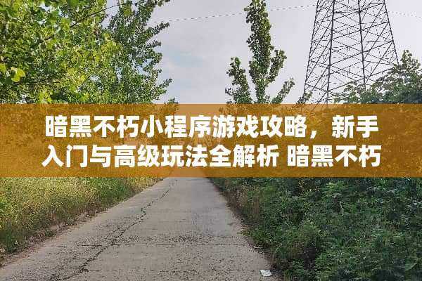 暗黑不朽小程序游戏攻略，新手入门与高级玩法全解析 暗黑不朽小游戏攻略