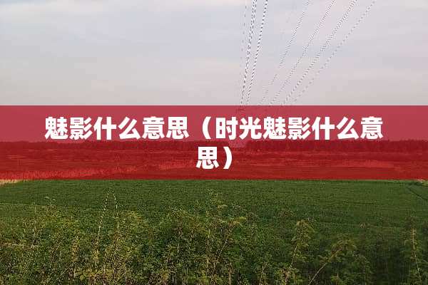 魅影什么意思(时光魅影什么意思) 魅影什么意思(时光魅影什么意思)
