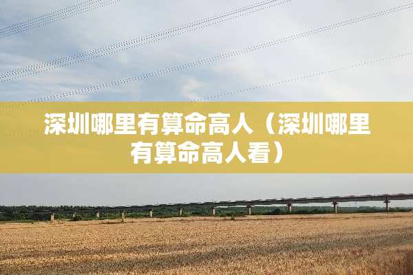 深圳哪里有算命高人(深圳哪里有算命高人看) 深圳哪里有算命高人(深圳哪里有算命高人看)