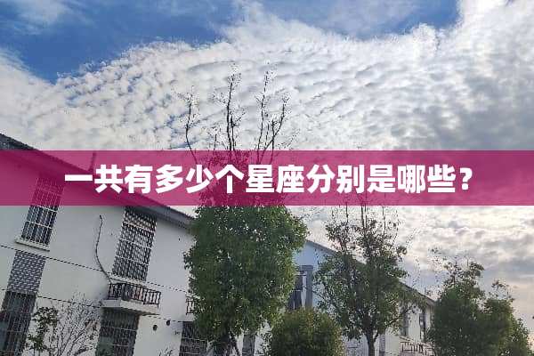 一共有多少个星座分别是哪些？
