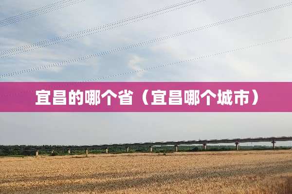 宜昌的哪个省（宜昌哪个城市）