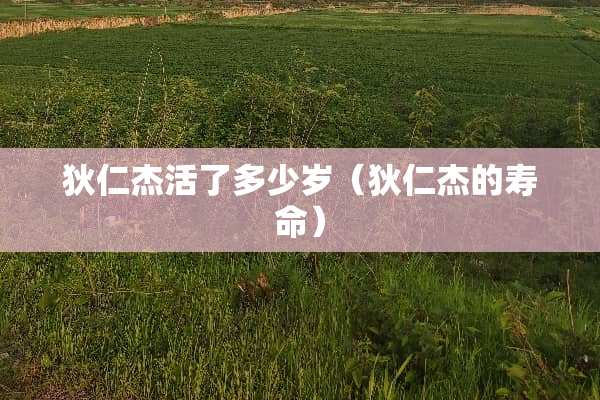 狄仁杰活了多少岁（狄仁杰的寿命）