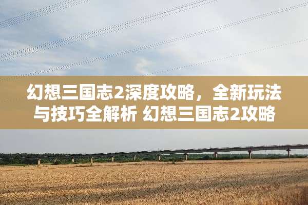 幻想三国志2深度攻略，全新玩法与技巧全解析 幻想三国志2攻略