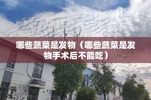 哪些蔬菜是发物（哪些蔬菜是发物手术后不能吃）