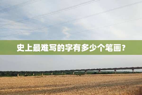 史上最难写的字有多少个笔画？