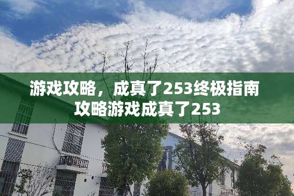 游戏攻略，成真了253终极指南 攻略游戏成真了253