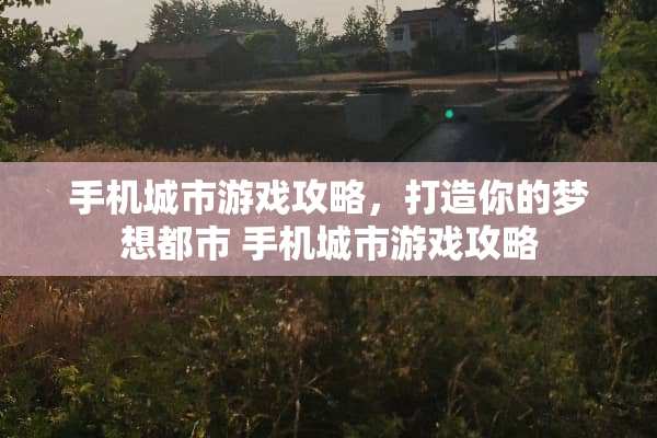 手机城市游戏攻略，打造你的梦想都市 手机城市游戏攻略