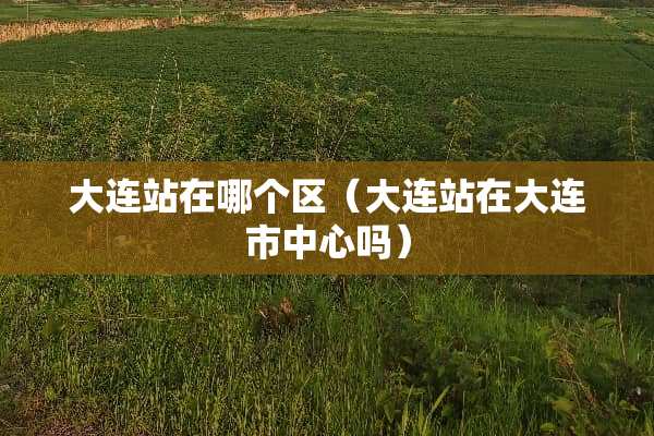 大连站在哪个区（大连站在大连市中心吗）