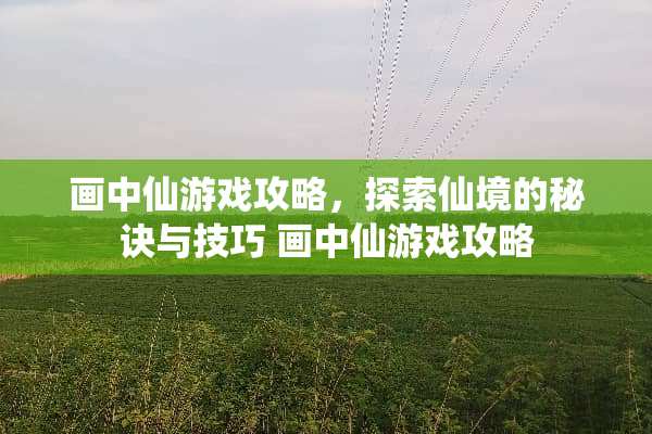 画中仙游戏攻略，探索仙境的秘诀与技巧 画中仙游戏攻略
