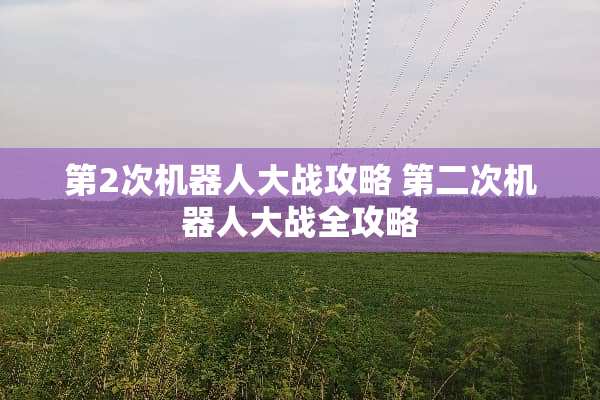 第2次机器**战攻略 第二次机器**战全攻略