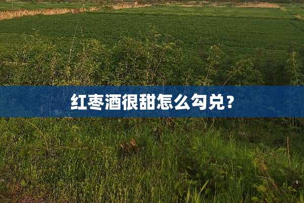 红枣酒很甜怎么勾兑？