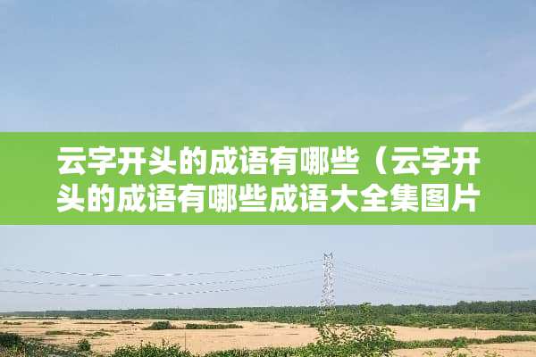 云字开头的成语有哪些（云字开头的成语有哪些成语大全集图片）