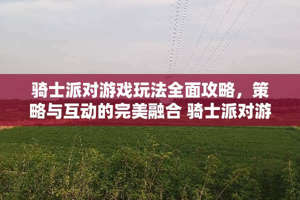 骑士派对游戏玩法全面攻略，策略与互动的完美融合 骑士派对游戏玩法攻略