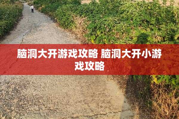 脑洞大开游戏攻略 脑洞大开小游戏攻略 脑洞大开游戏攻略 脑洞大开小游戏攻略