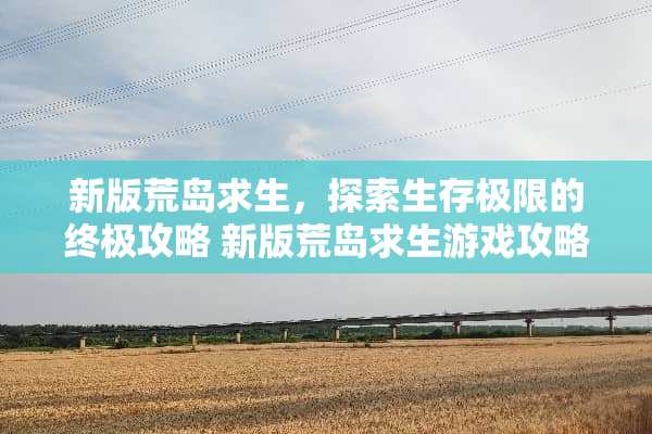 新版荒岛求生,探索生存极限的终极攻略 新版荒岛求生游戏攻略 新版荒岛求生,探索生存极限的终极攻略 新版荒岛求生游戏攻略