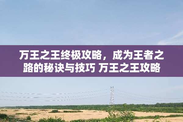 万王之王终极攻略,成为王者之路的秘诀与技巧 万王之王攻略 万王之王终极攻略,成为王者之路的秘诀与技巧 万王之王攻略