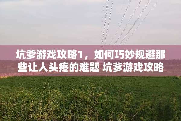 坑爹游戏攻略1，如何巧妙规避那些让人头疼的难题 坑爹游戏攻略1
