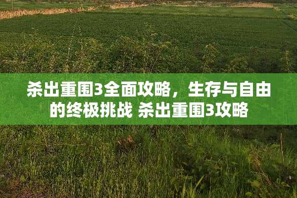 杀出重围3全面攻略，生存与自由的终极挑战 杀出重围3攻略