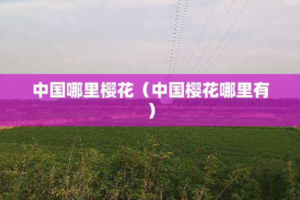 中国哪里樱花(中国樱花哪里有) 中国哪里樱花(中国樱花哪里有)