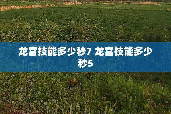 龙宫技能多少秒7 龙宫技能多少秒5