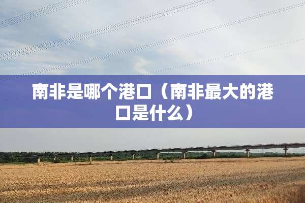 南非是哪个港口(南非最大的港口是什么) 南非是哪个港口(南非最大的港口是什么)