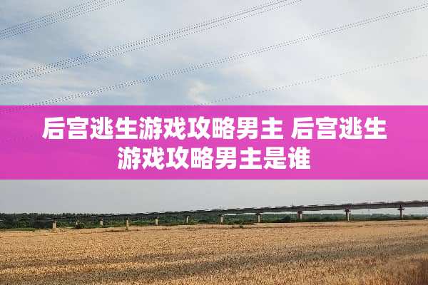 后宫逃生游戏攻略男主 后宫逃生游戏攻略男主是谁