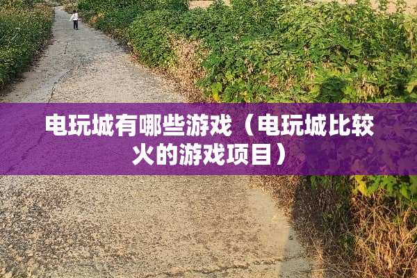 电玩城有哪些游戏（电玩城比较火的游戏项目）