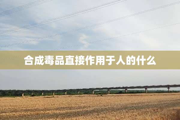 合成**直接作用于人的什么