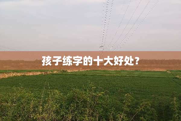 孩子练字的十大好处？