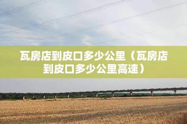 瓦房店到皮口多少公里（瓦房店到皮口多少公里高速）