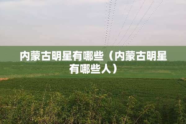 ***明星有哪些（***明星有哪些人）