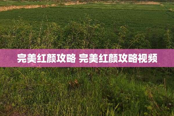 完美红颜攻略 完美红颜攻略视频