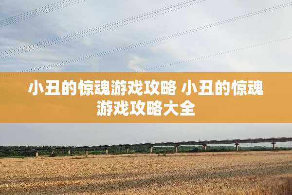 小丑的惊魂游戏攻略 小丑的惊魂游戏攻略大全