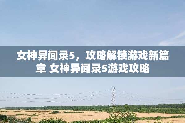 女神异闻录5，攻略解锁游戏新篇章 女神异闻录5游戏攻略