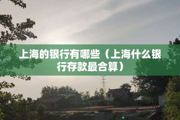 上海的银行有哪些（上海什么银行存款最合算）